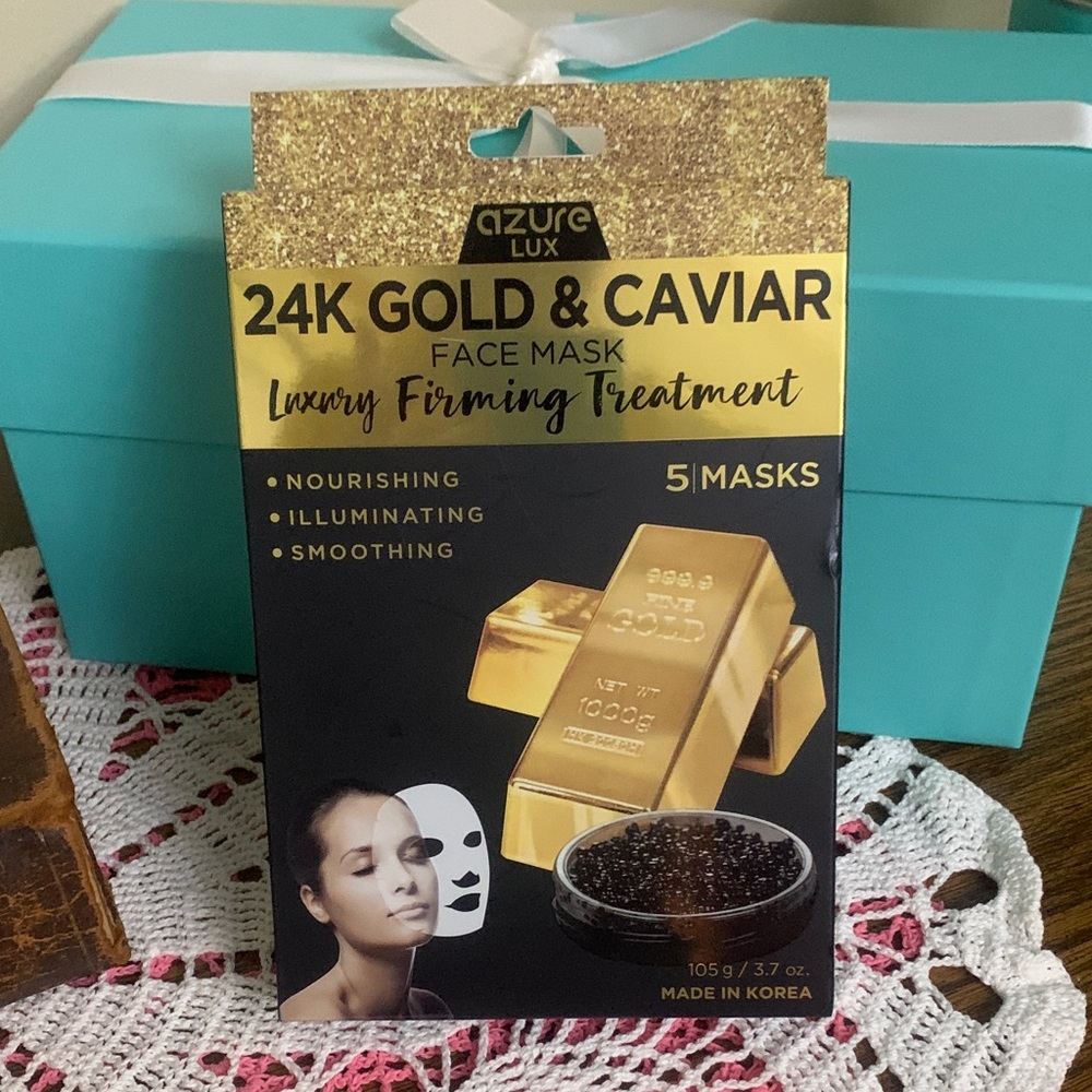 Azure Lux 24K Gold & Caviar Face Mask set of five